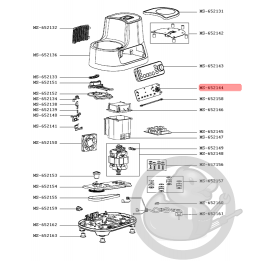 Carte électronique de commande robot clickchef Moulinex MS-652144