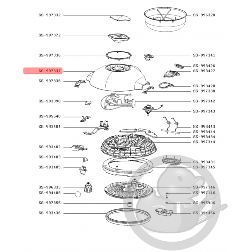 Couvercle supérieur robot cookeo touch Moulinex SS-997337 - Coin Pièces