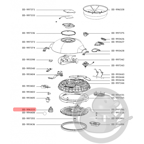 Support bille robot cookeo Moulinex SS-996333 - Coin Pièces