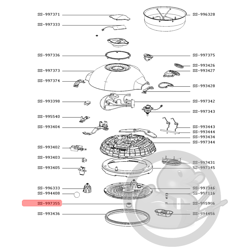 Ecrou du couvercle Cookeo SS-997355