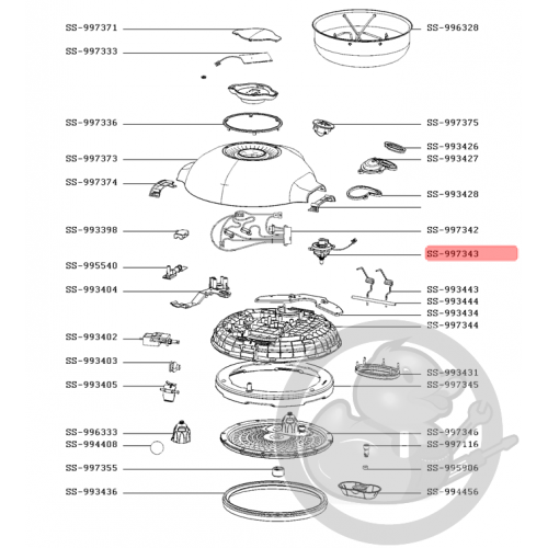 Sonde de température de couvercle COOKEO SEB, MOULINEX SS-993399