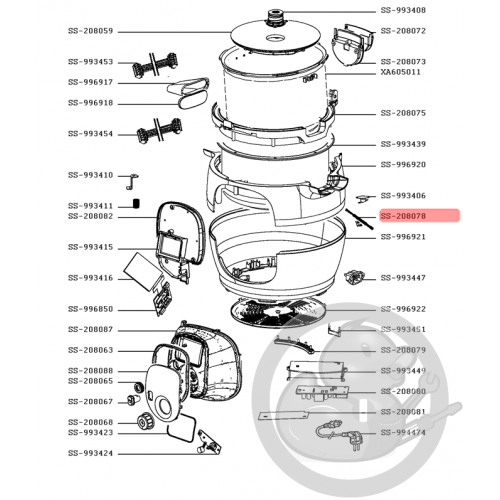 Fusible + bride robot cookeo Moulinex SS-208078