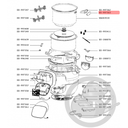 Cache poignée robot cookeo touch Moulinex SS-997363