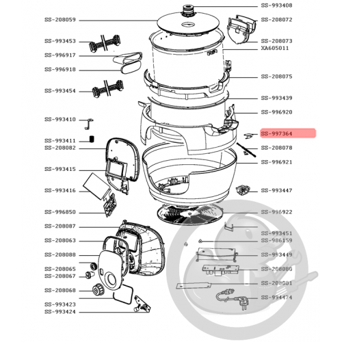 Thermostat + fil robot cookeo Moulinex SS-997364