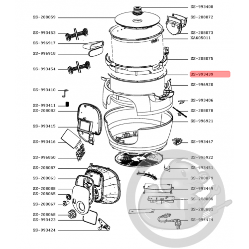 Contre cuve robot cookeo Moulinex SS-993439 - Coin Pièces