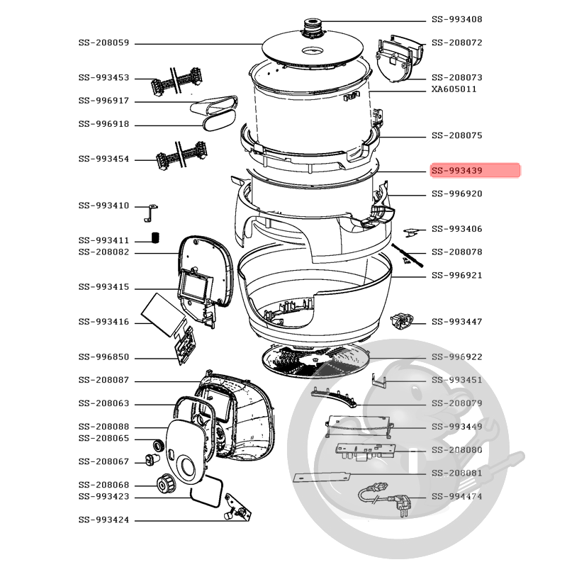 Contre cuve robot cookeo Moulinex SS-993439 - Coin Pièces