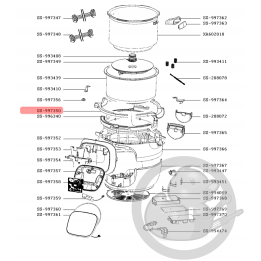 Bague corps superieur robot cookeo touch Moulinex SS-997350