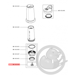 Arbre de transmission blender freshboost Moulinex MS-651449