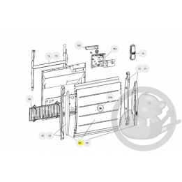 Façade complète R4GD + PCB 750W blanc radiateur Atlantic Thermor 097288