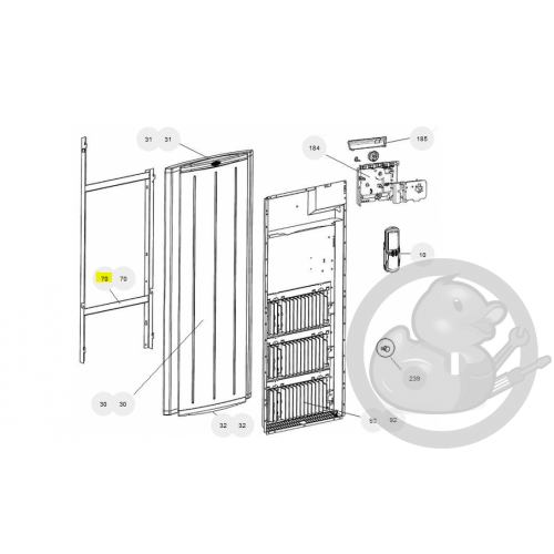 Support mural blanc R4GV 15000W radiateur Atlantic Thermor 098178