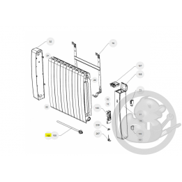 Résistance + joint 2000W H radiateur Atlantic Thermor 086652