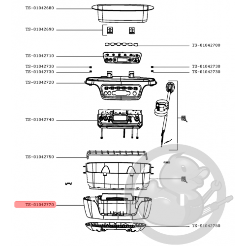 Corps blanc cuiseur cake factory Tefal TS-01042770