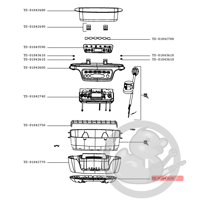 Moule Ts-01042680 Pour Appareil À Gateaux Tefal Cake Factory