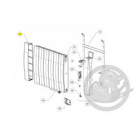 Joue gauche bilbao digital radiateur Atlantic Thermor 093094