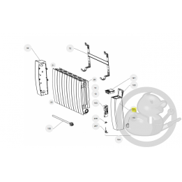 Joue droite seule RFM4B radiateur Atlantic Thermor 093136