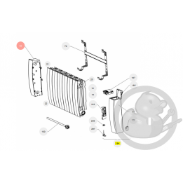 Ens. thermostat + joue 1400W bilbao 2 bas radiateur Atlantic Thermor 087951