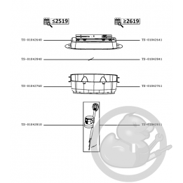 Réflecteur + résistance inférieur cake factory Tefal TS-01042761