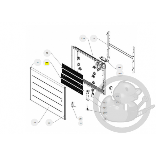 Corps de chauffe inférieur radiateur Atlantic Thermor 086417