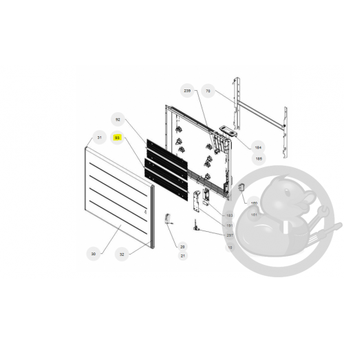 Corps de chauffe inférieur radiateur Atlantic Thermor 086415