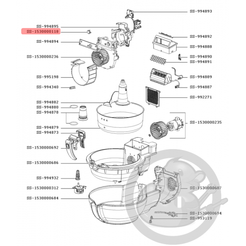 Fusible 195°C friteuse actifry Seb SS-1530000118