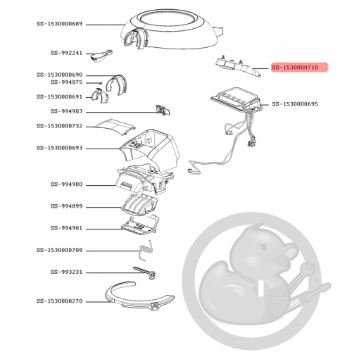 Support + ressort *2 friteuse actifry Seb SS-1530000710