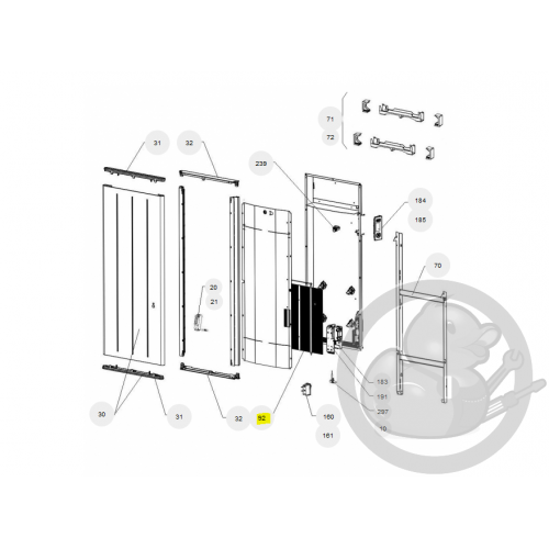 Corps de chauffe V 1000W radiateur Atlantic Thermor 086418