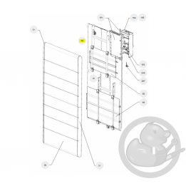 Support mural RAF4V 2000W beige radiateur Atlantic Thermor 098315