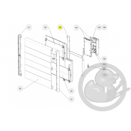 Support mural RAF4H 1500W beige radiateur Atlantic Thermor 098310