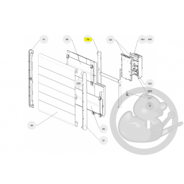 Support mural RAF4H 1250W beige radiateur Atlantic Thermor 098309