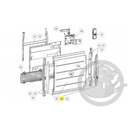 Façade complète R4GD + PCB 2000W beige radiateur Atlantic Thermor 097297