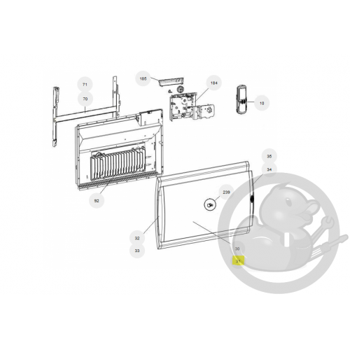 Façade complète beige R4GB 750W radiateur Atlantic Thermor 097343