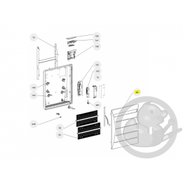 Façade blanche REG2 1500W radiateur Atlantic Thermor 097371