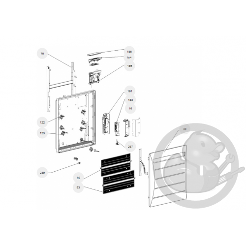 Façade blanche REG2 1250W radiateur Atlantic Thermor 097370