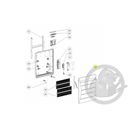 Façade blanche REG2 1000W radiateur Atlantic Thermor 097369