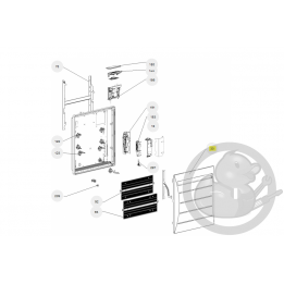 Façade blanche REG2 2000W radiateur Atlantic Thermor 097372