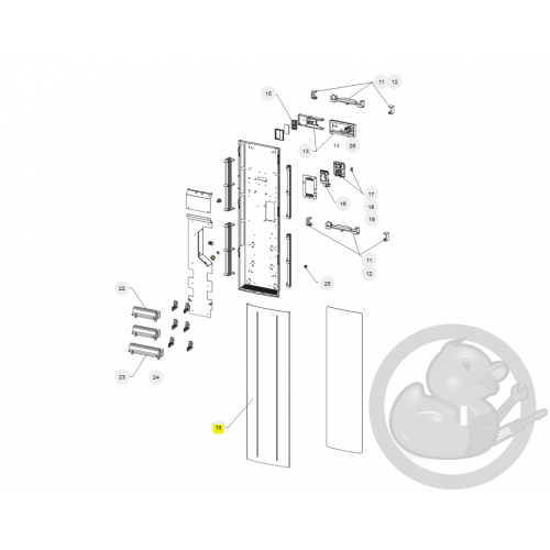 Façade RCV prog TH 1500W radiateur Atlantic Thermor 098587