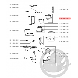 Porte filtre + clapet cafetière gran perfectta Tefal FS-9100017295