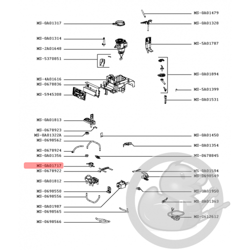 Débimètre machine expresso Krups MS-0A01717