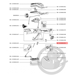 Bouton gris aspirateur air force 760 flex Rowenta RS-2230001851