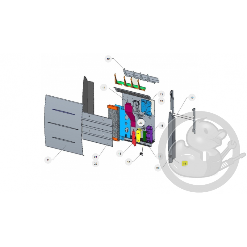 Prise USB + écrou radiateur Sauter 083482 - Coin Pièces