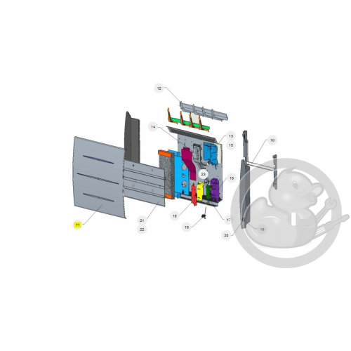 Façade Sibayak 1000W radiateur Sauter 097816