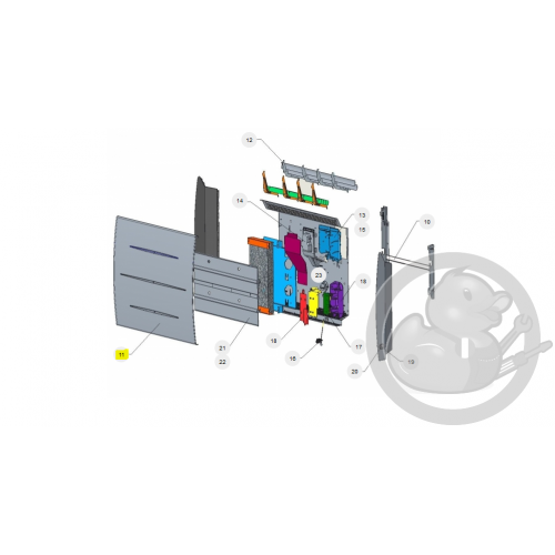 Façade Sibayak 2000W radiateur Sauter 097818