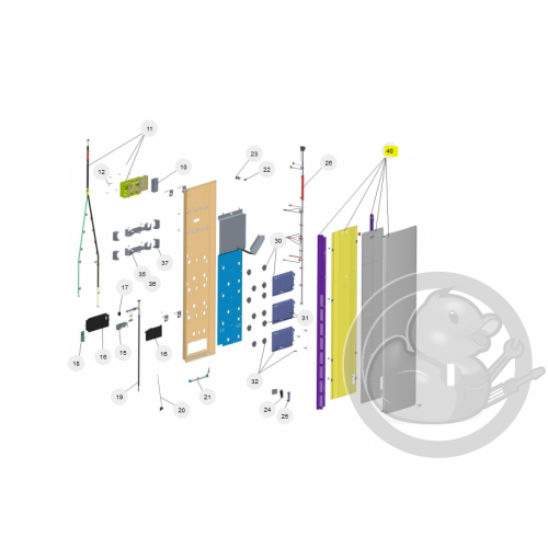 Façade Hekla 2000W vertical anthra 388W radiateur Sauter 097930