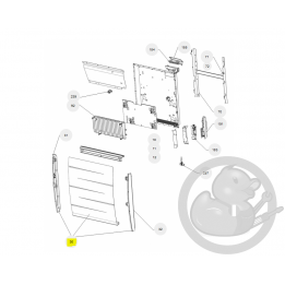 Façade + joues malao H 1500 W radiateur Sauter 097696