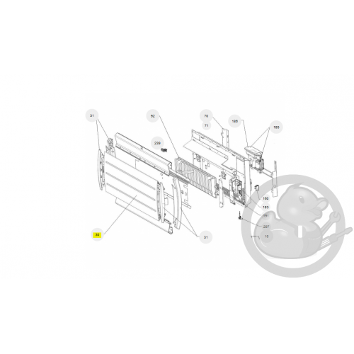 Façade bolero 2 digital bas 1500W radiateur Sauter 097624