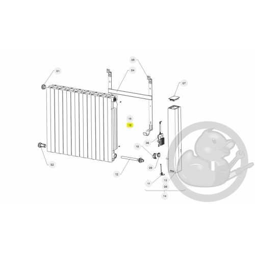 Faisceau alimentation L900 radiateur Sauter 083666