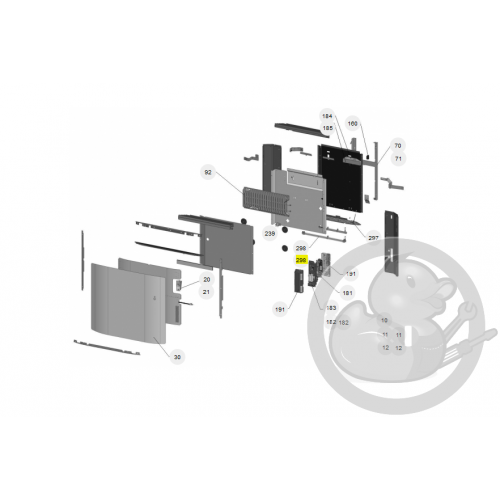 Réglette lumière proms H 2000W radiateur Atlantic Thermor 089140