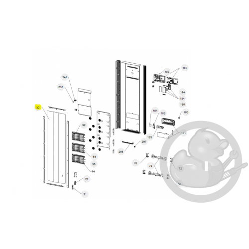 Façade divali vertical gris radiateur Atlantic Thermor 097844