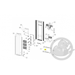 Ens. support mural (X2) proms V noir radiateur Atlantic Thermor 098710