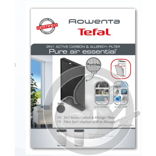 Filtre pure air essential pour purificateur d'air Rowenta XD6220F0